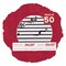 Red Suede Mat Board for 26x26 Frames - Circle Opening for 22x22 Photos